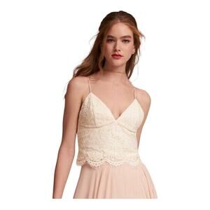Jenny Yoo Lace Bridal Crop Top